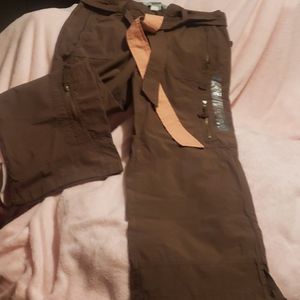 Brown cropped pants
